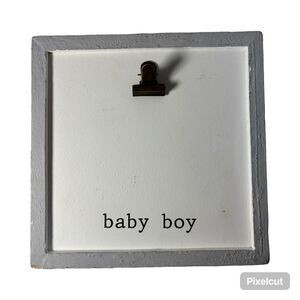 Mud Pie Baby Boy Frame Sign Decorative Keepsake Clip